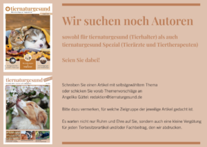 Autoren gesucht für tiernaturgesund Spezial und tiernaturgesund.©Guettelmedien