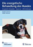 Titelbild des Buchs "Die energetische Behandlung des Hundes" von Brigitte und Walter Salomon, erschienen im Thieme Verlag, Stuttgart .